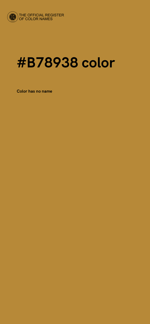 #B78938 color image