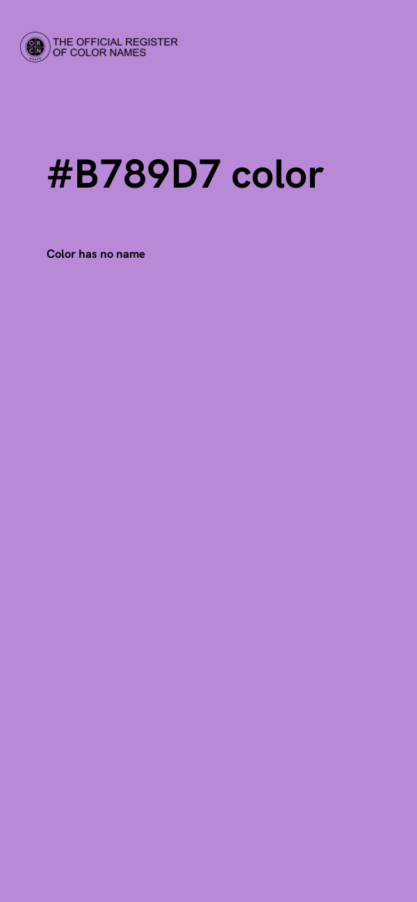 #B789D7 color image