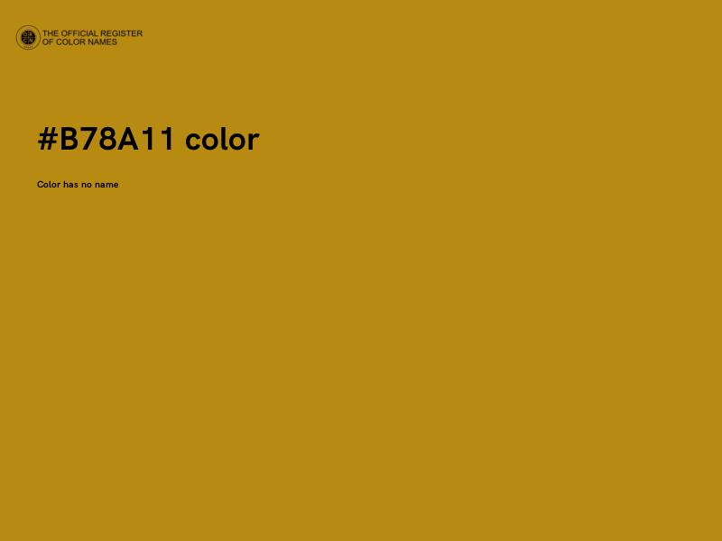 #B78A11 color image