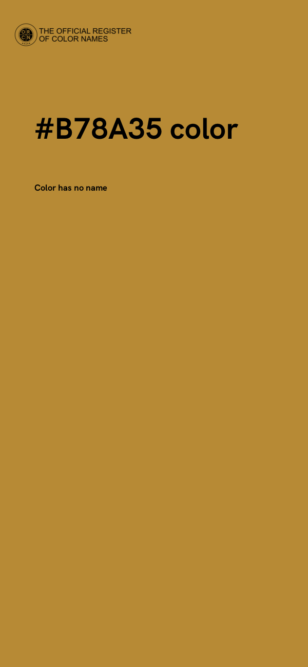 #B78A35 color image
