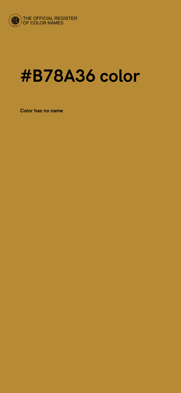 #B78A36 color image