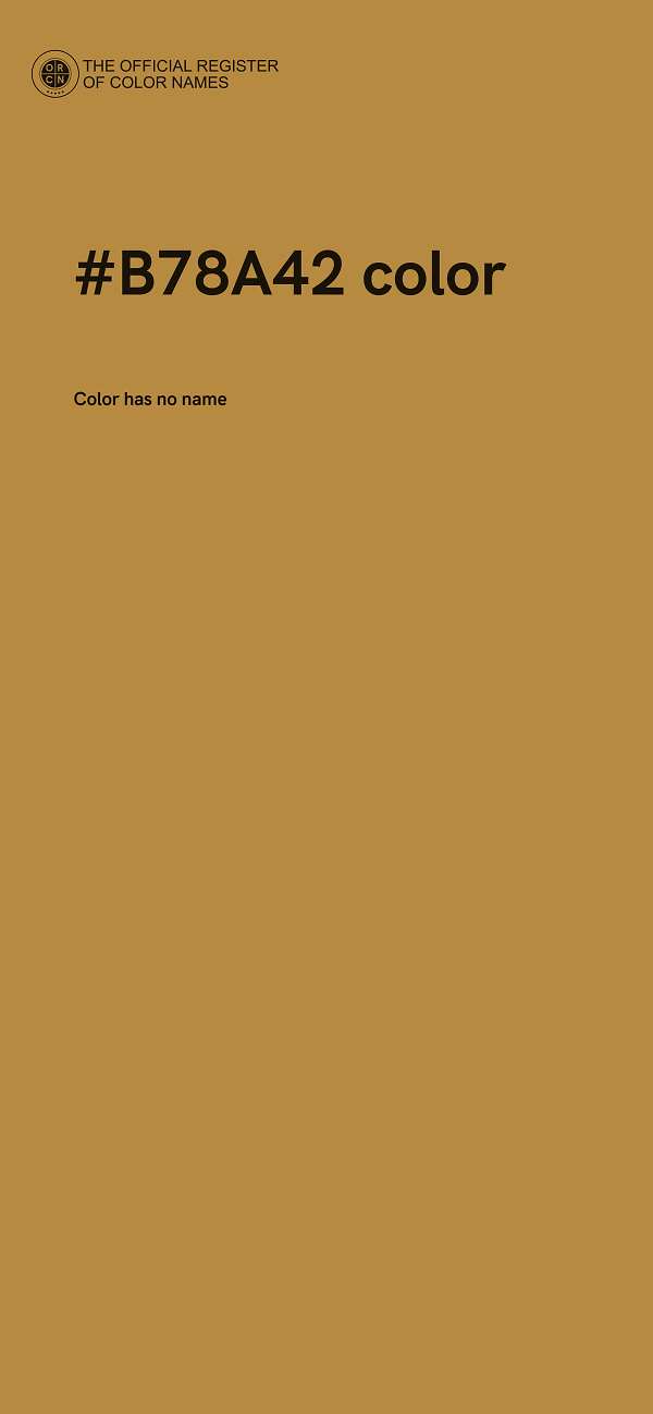 #B78A42 color image