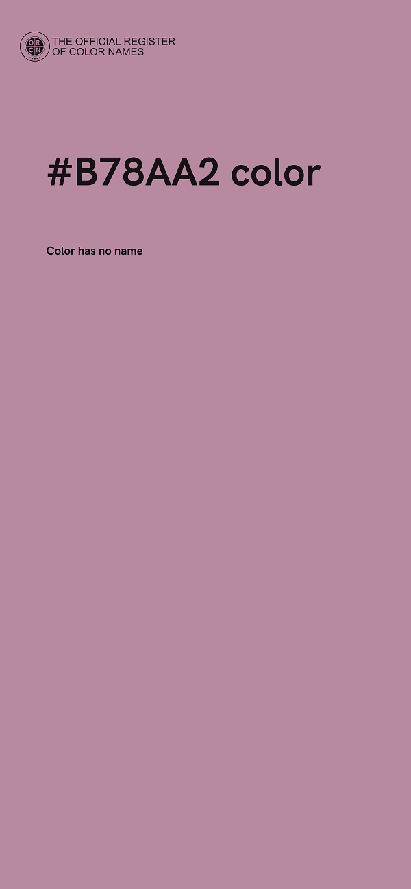 #B78AA2 color image