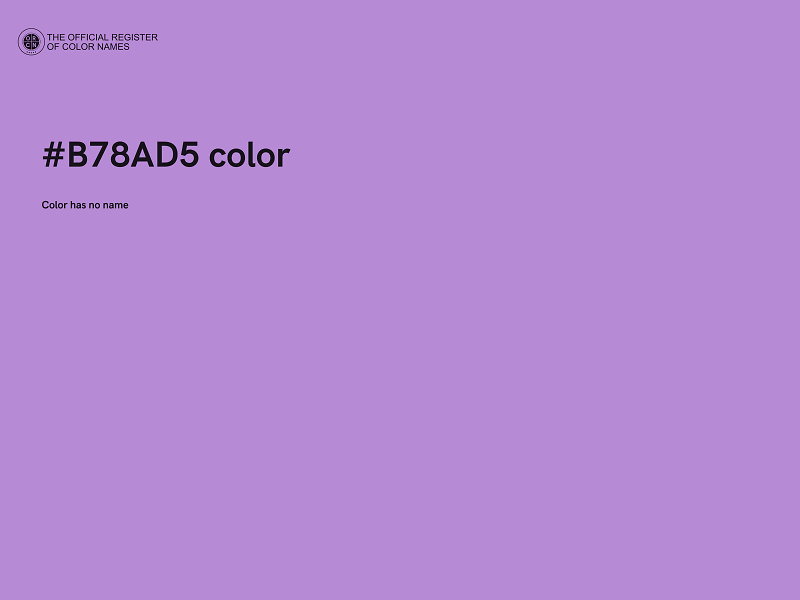 #B78AD5 color image