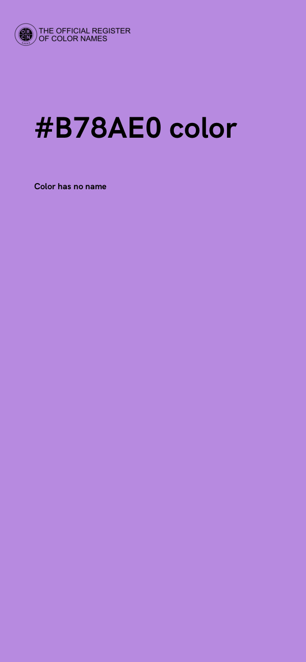 #B78AE0 color image
