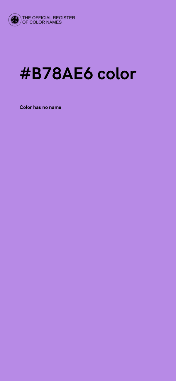 #B78AE6 color image