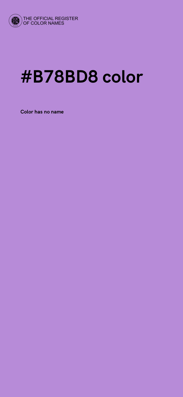 #B78BD8 color image