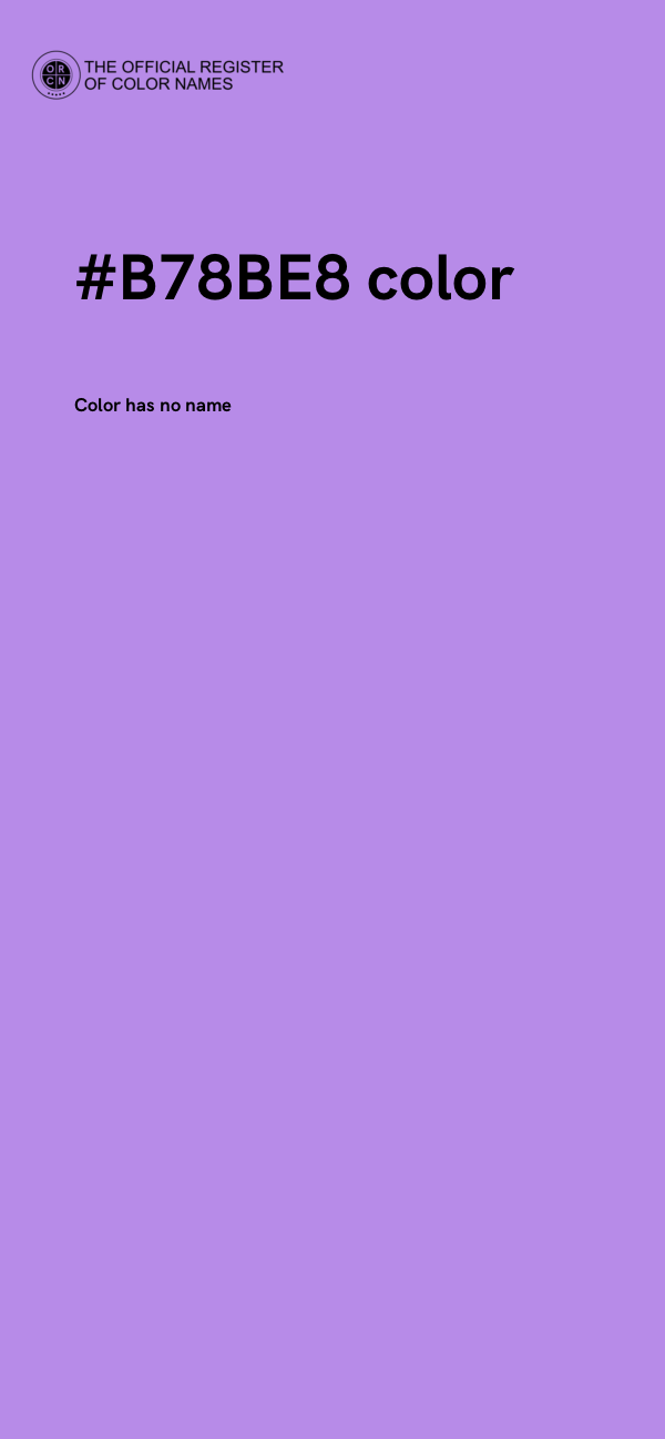 #B78BE8 color image