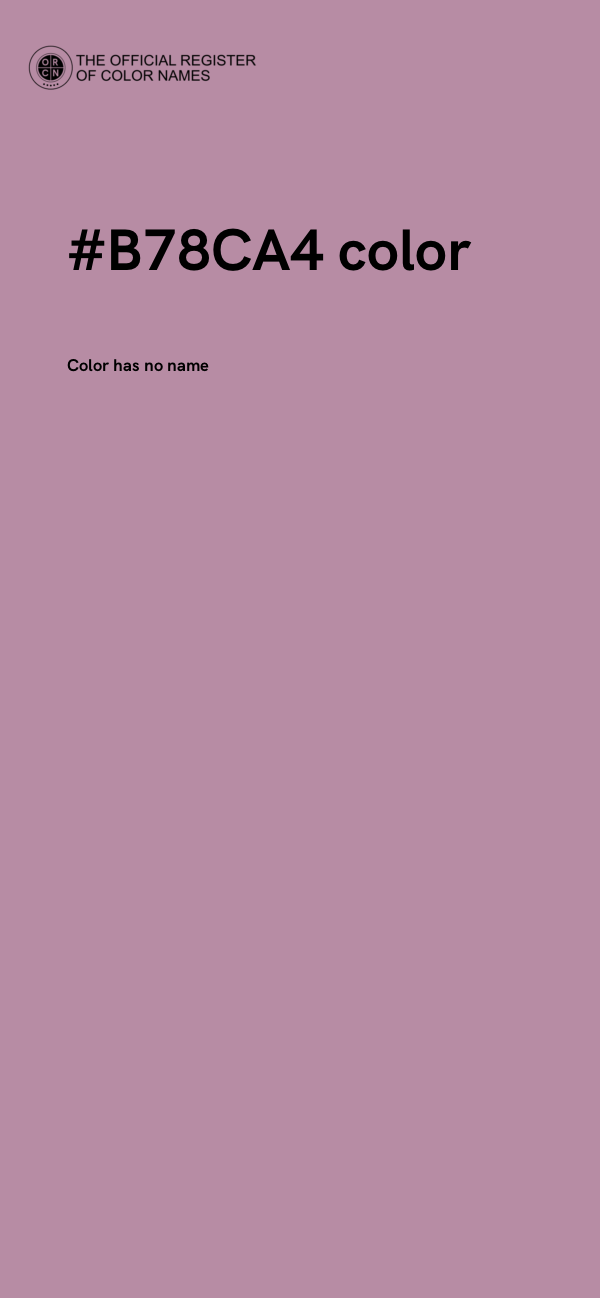 #B78CA4 color image