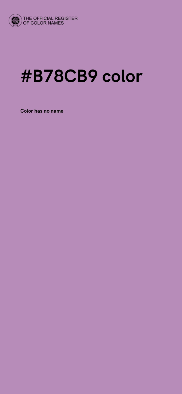 #B78CB9 color image