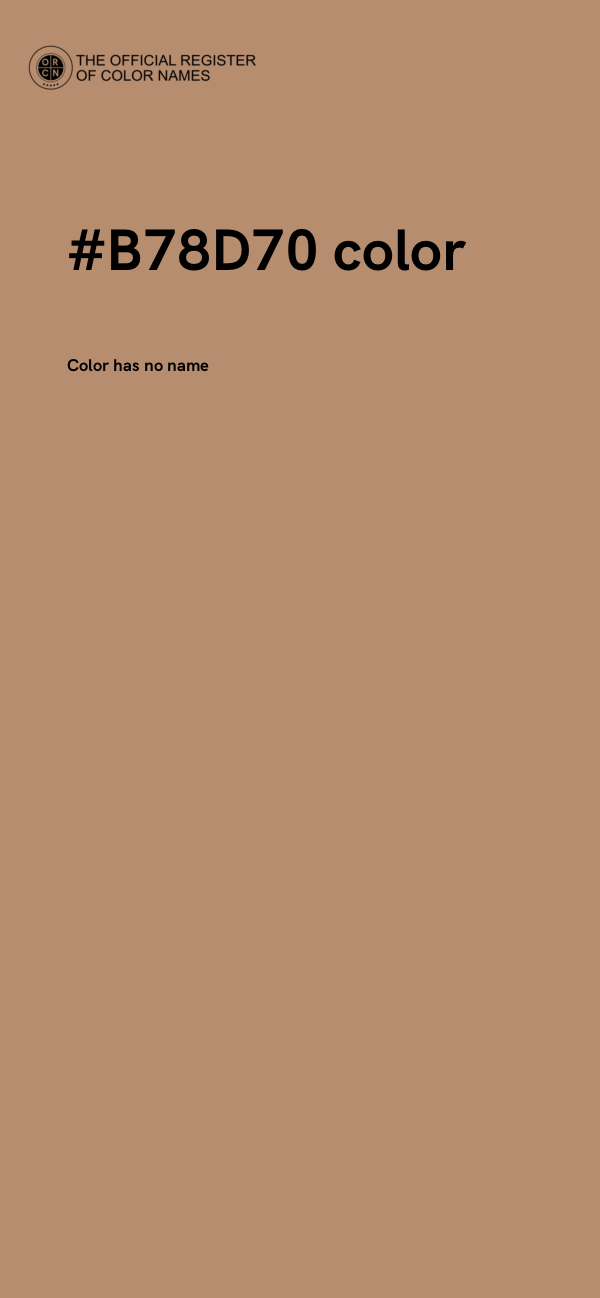 #B78D70 color image