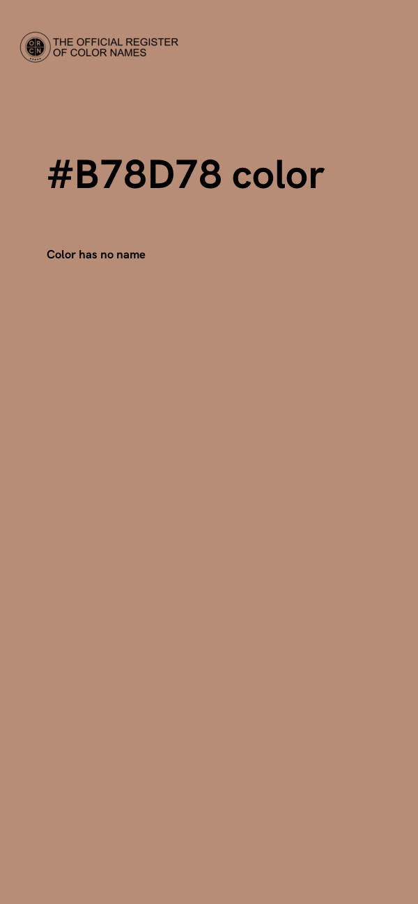 #B78D78 color image