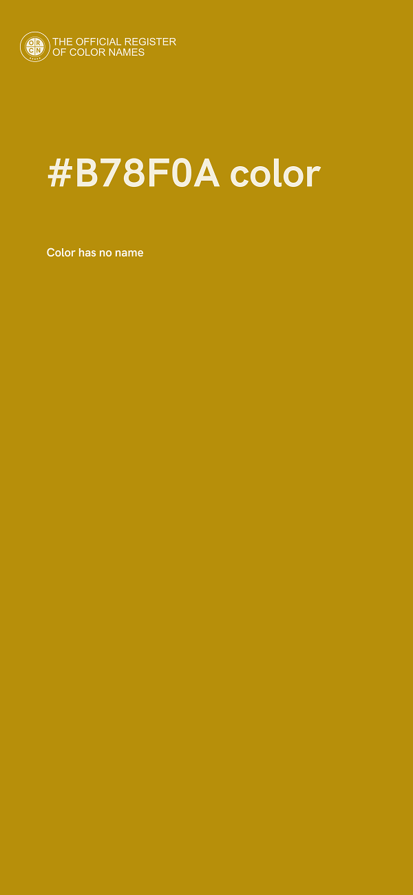 #B78F0A color image