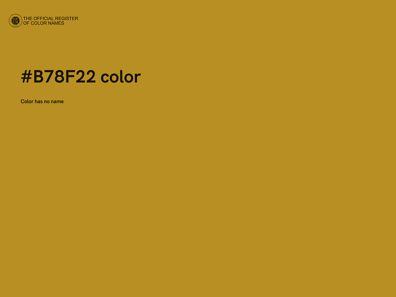 #B78F22 color image