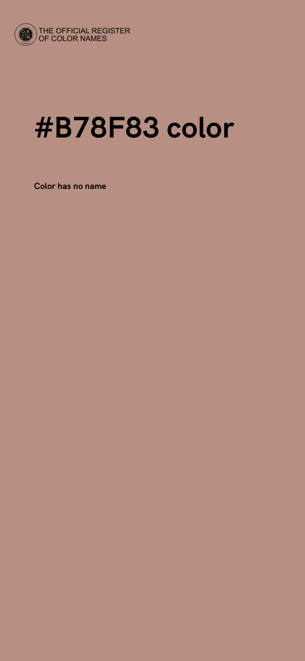 #B78F83 color image