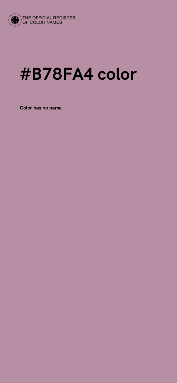 #B78FA4 color image