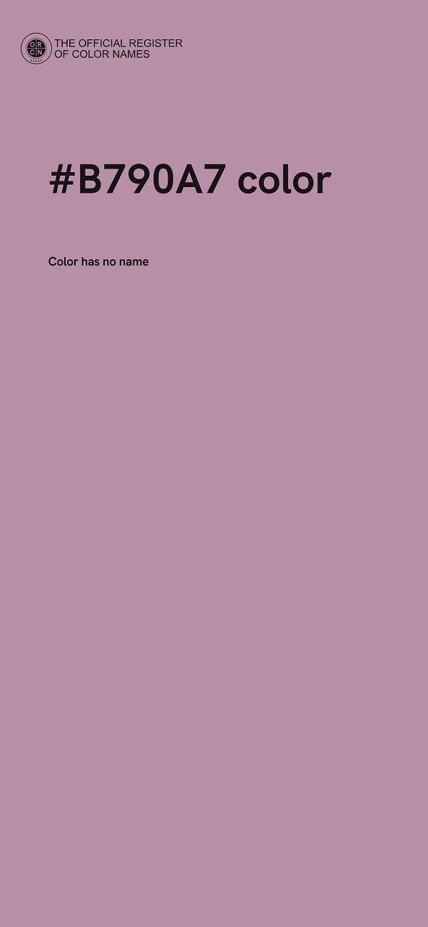 #B790A7 color image