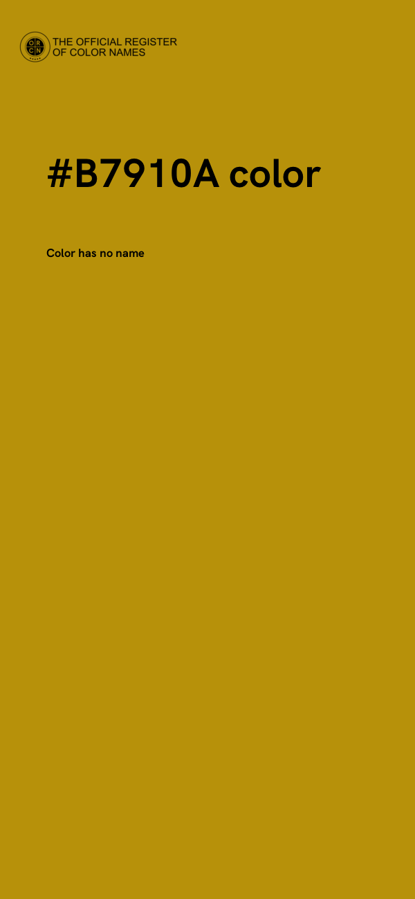 #B7910A color image