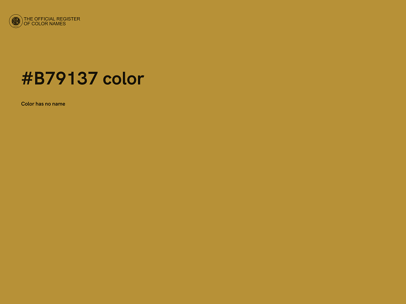 #B79137 color image