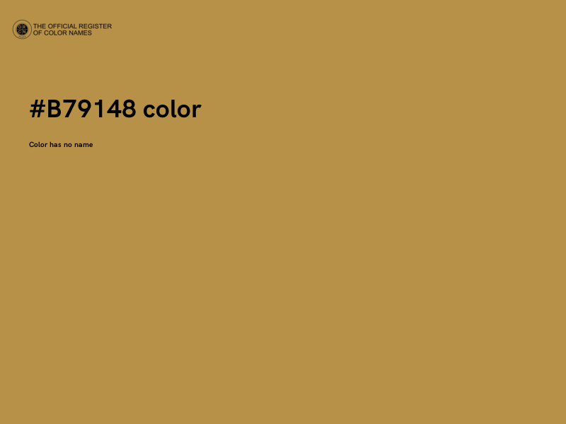 #B79148 color image