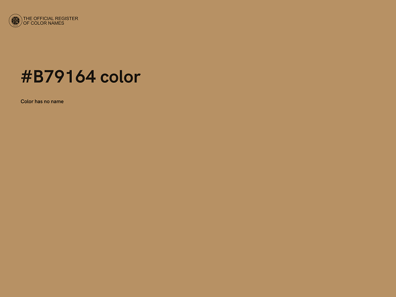 #B79164 color image