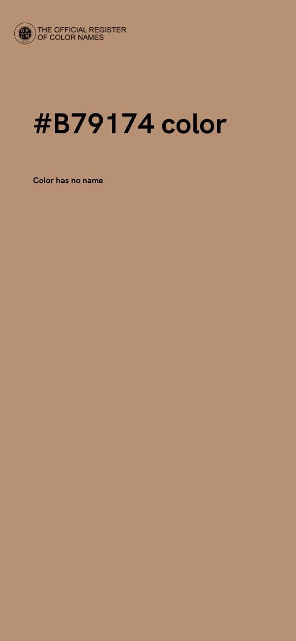 #B79174 color image
