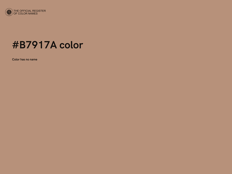 #B7917A color image