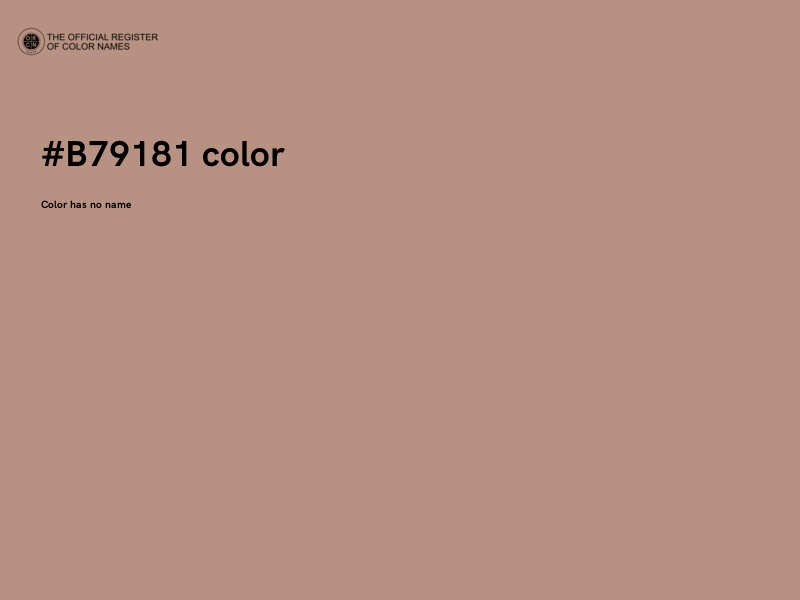 #B79181 color image