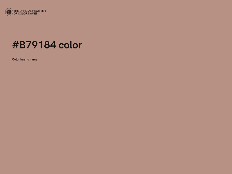 #B79184 color image