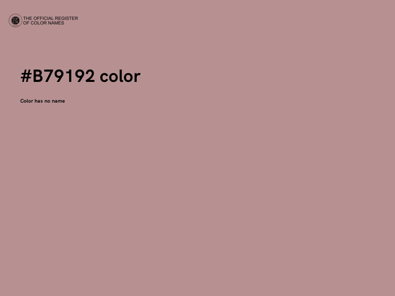 #B79192 color image