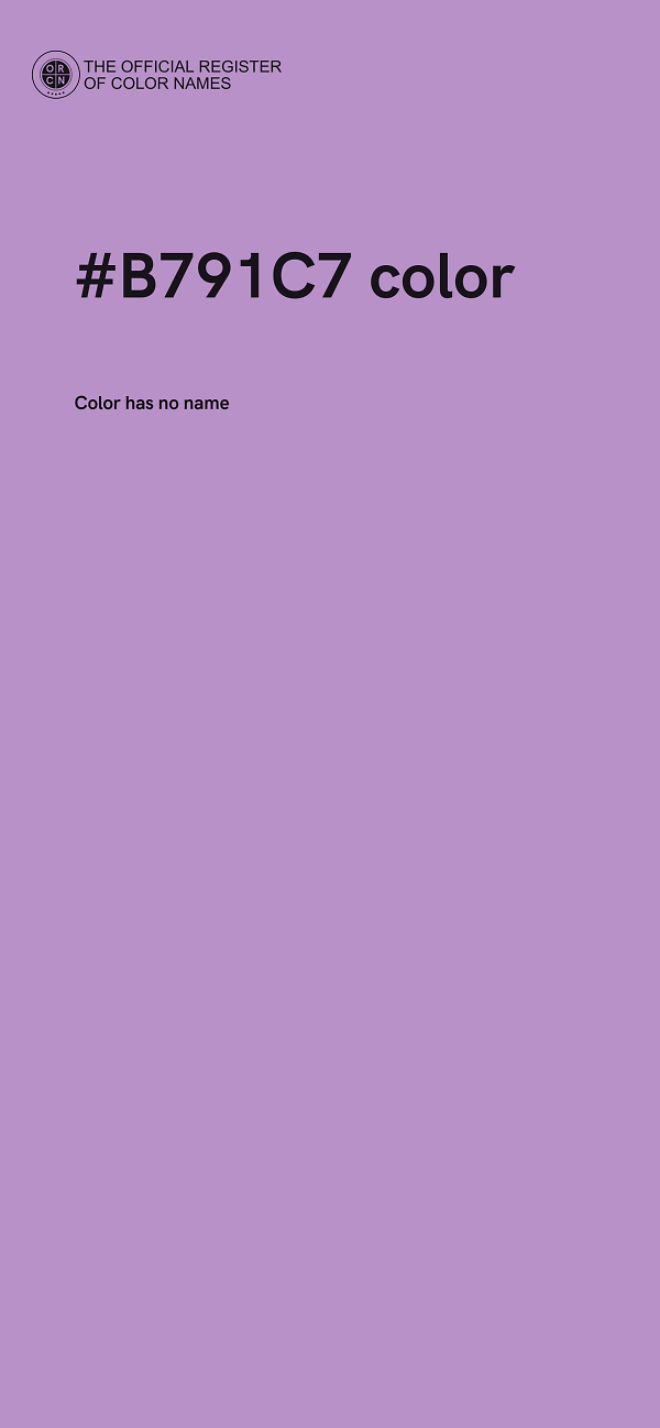 #B791C7 color image