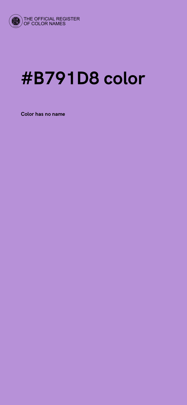 #B791D8 color image