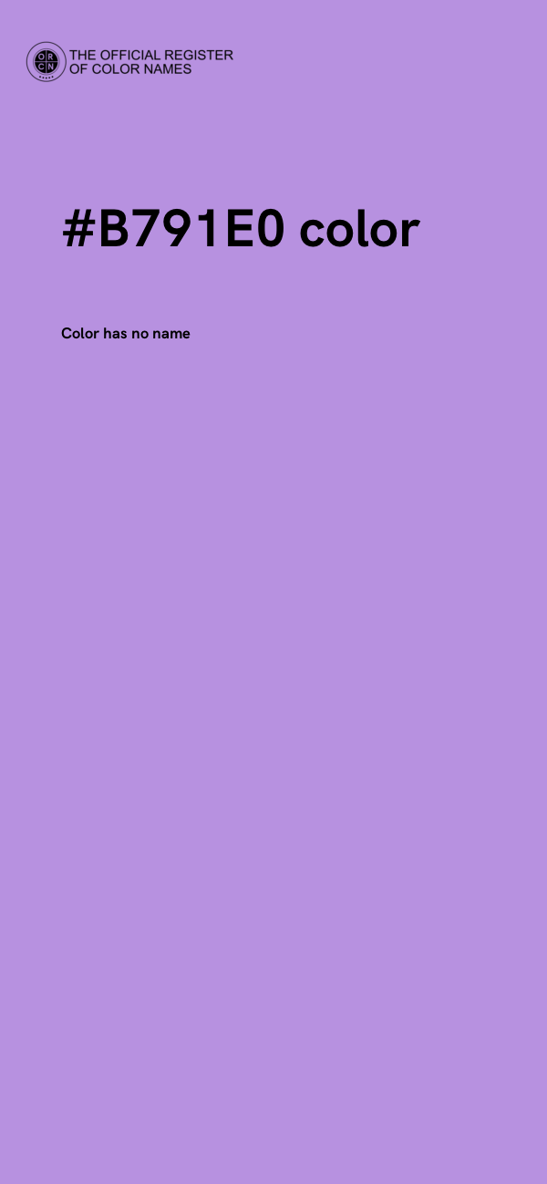 #B791E0 color image