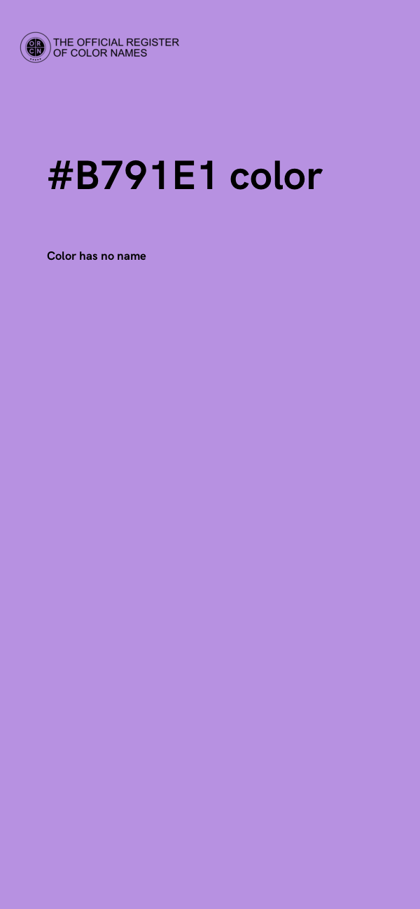 #B791E1 color image