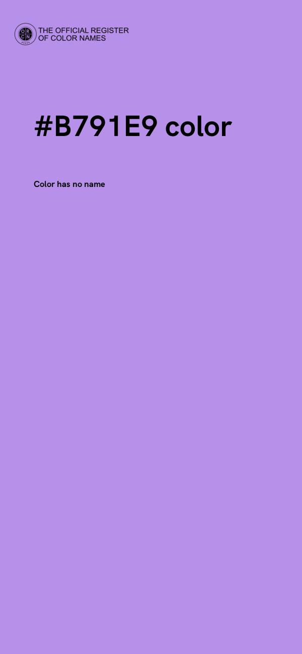 #B791E9 color image