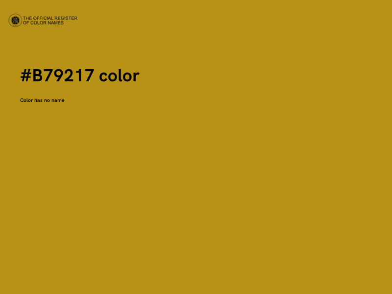 #B79217 color image