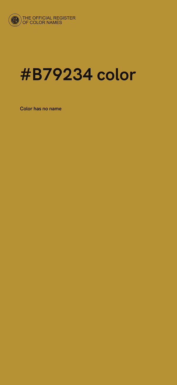 #B79234 color image