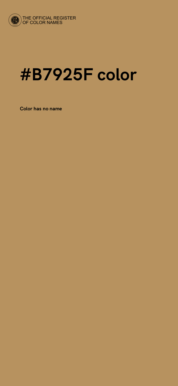 #B7925F color image