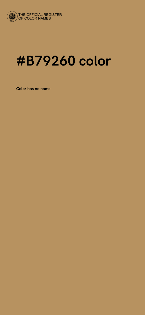 #B79260 color image