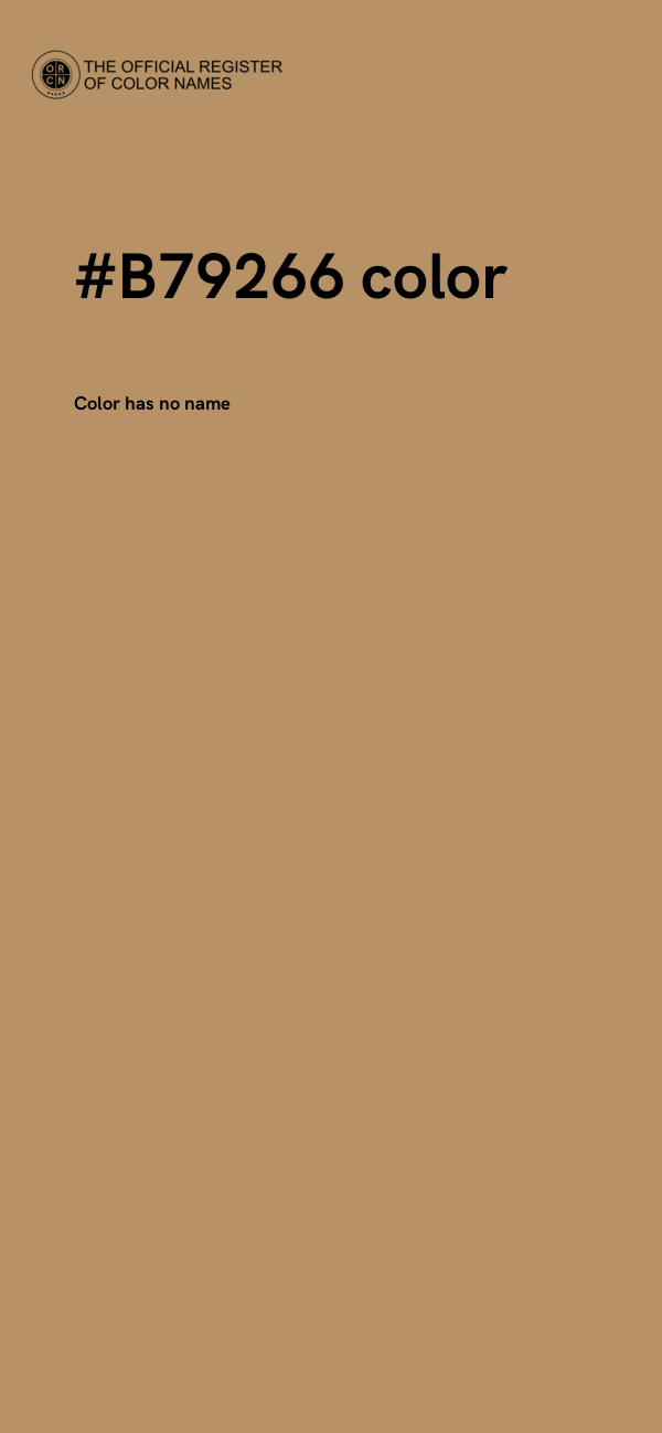 #B79266 color image