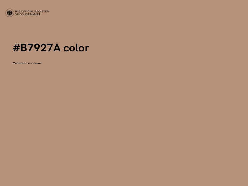#B7927A color image