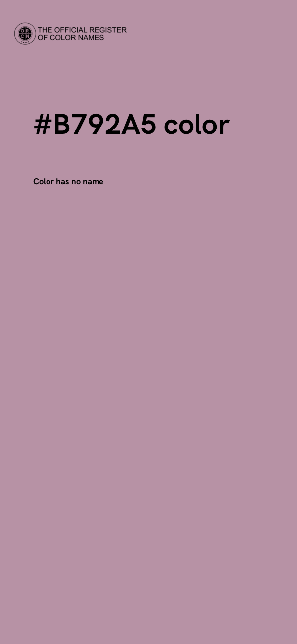 #B792A5 color image