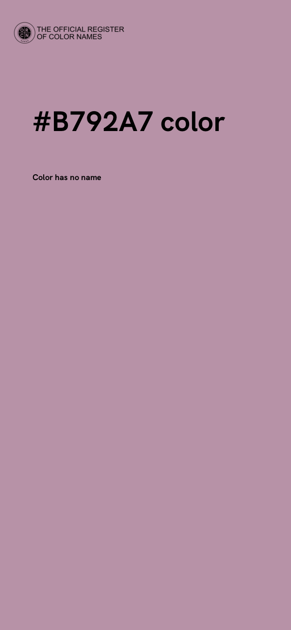 #B792A7 color image