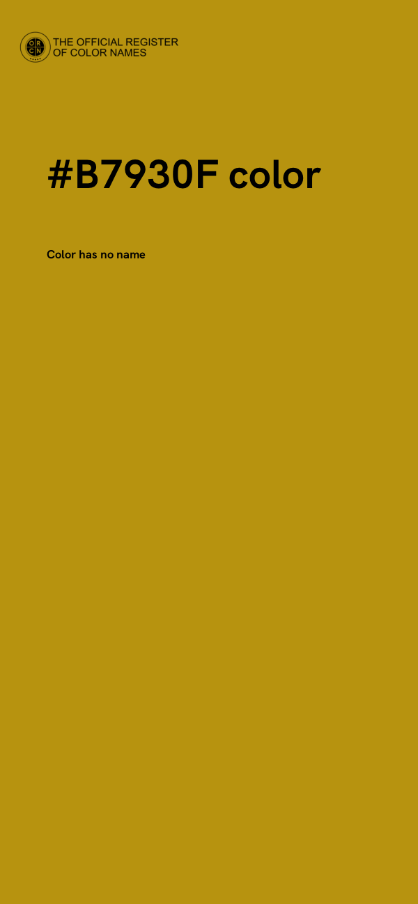 #B7930F color image