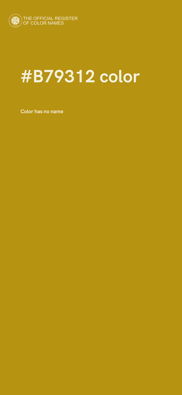 #B79312 color image