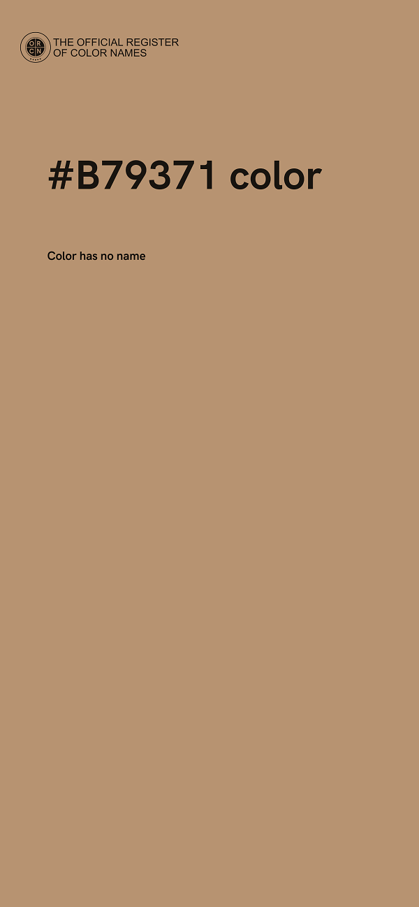 #B79371 color image