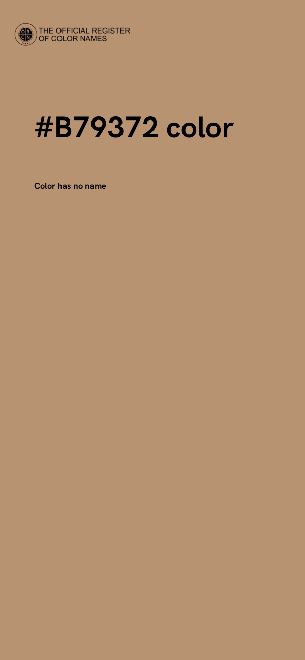#B79372 color image