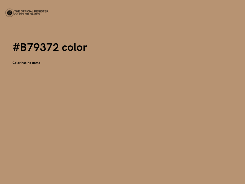 #B79372 color image