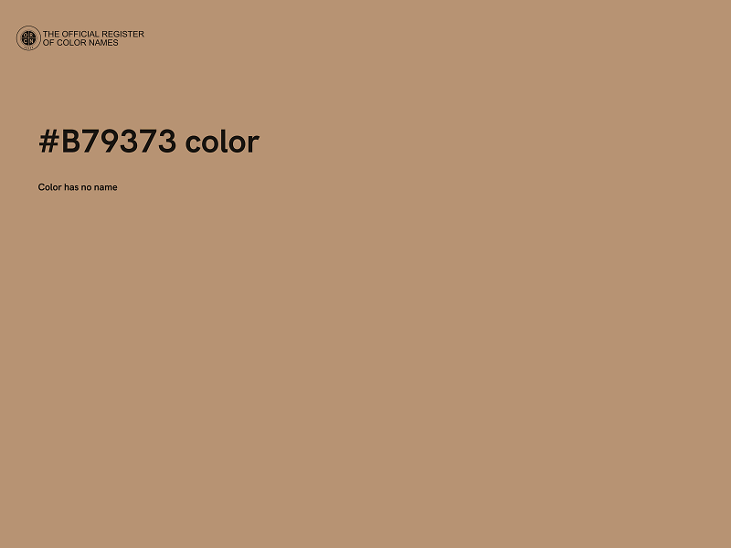 #B79373 color image