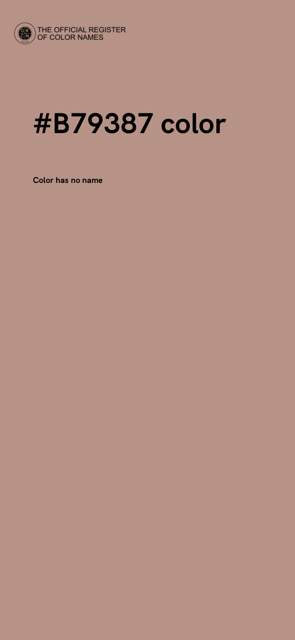 #B79387 color image